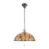 Tiffany-Stil Deckenlampe 3 Lichter klassisches Buntglas Kami Aktion