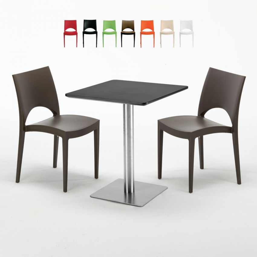 Schwarz Tisch Quadratisch 60x60 mit Stahlfuß 2 Bunten Stühlen Paris Pistachio Katalog Schwarz Tisch Quadratisch 60x60 mit Stahlfuß 2 Bunten Stühlen Paris Pistachio Katalog