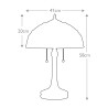 Tischlampe klassisch im Tiffany-Stil 2 Lichter Schreibtisch Büro Kami Rabatte