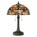 Tischlampe klassisch im Tiffany-Stil 2 Lichter Schreibtisch Büro Kami Aktion