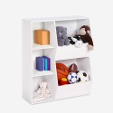 Aufbewahrungsregal Spielzeugregal Organizer für das Kinderzimmer, weiß mit Fächern Lutelle Aktion