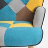 Set Sessel Patchwork + Fußhocker skandinavischen Stils Chapty Plus 