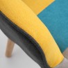 Set Sessel Patchwork + Fußhocker skandinavischen Stils Chapty Plus 