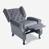 Verstellbarer Wohnzimmer-Samtstoff-Bergère-Sessel Ethron Lux 