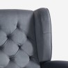 Verstellbarer Wohnzimmer-Samtstoff-Bergère-Sessel Ethron Lux 