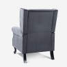 Verstellbarer Wohnzimmer-Samtstoff-Bergère-Sessel Ethron Lux 