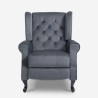 Verstellbarer Wohnzimmer-Samtstoff-Bergère-Sessel Ethron Lux Kauf