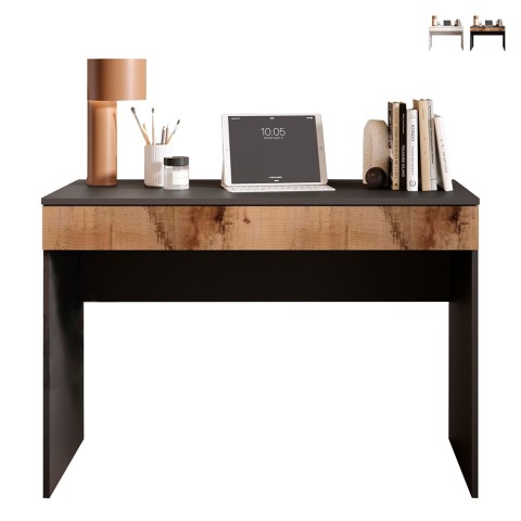 Büromöbel moderner platzsparender Schreibtisch mit Schublade 110x50x76cm Liam Aktion