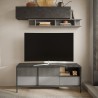 Moderner Design-Wohnzimmer-TV-Schrank 2 Türen 1 Schublade 156x40x64cm Saban Angebot