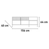 Moderner Design-Wohnzimmer-TV-Schrank 2 Türen 1 Schublade 156x40x64cm Saban Kosten