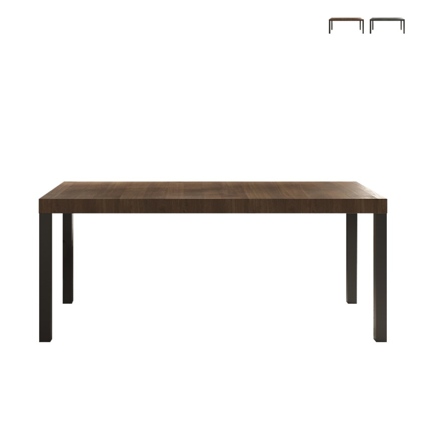 Moderner Küchen-Esstisch 190x90cm Holz Eisen Beine Monsul Aktion