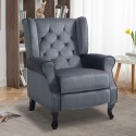Verstellbarer Wohnzimmer-Samtstoff-Bergère-Sessel Ethron Lux Preis