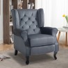 Verstellbarer Wohnzimmer-Samtstoff-Bergère-Sessel Ethron Lux Preis