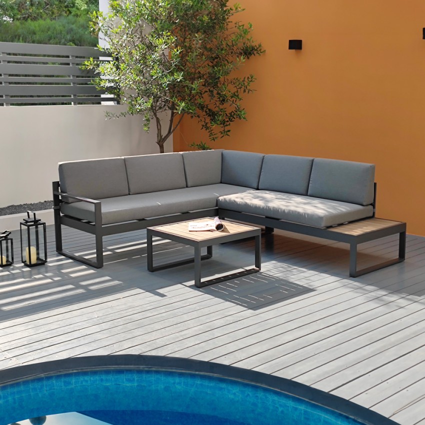 Garten Lounge Outdoor Ecksofa 3 + 2 Sitzer Couchtisch Eysha Aktion