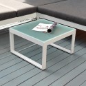 Garten-Lounge-Set Outdoor-Ecksofa + Glas-Couchtisch Jamila Rabatte