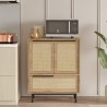 Mehrzweckschrank Küchenschrank 3 Türen Holz 75x36x90cm Thaon Eigenschaften