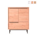 Mehrzweckschrank Küchenschrank 3 Türen Holz 75x36x90cm Thaon Aktion