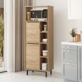 Küchenschrank aus Holz 2 Türen 7 Einlegeböden 60x36x150cm Biruni Aktion