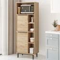 Küchenschrank aus Holz 2 Türen 7 Einlegeböden 60x36x150cm Biruni Sales