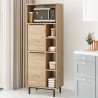 Küchenschrank aus Holz 2 Türen 7 Einlegeböden 60x36x150cm Biruni Sales