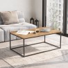Lounge Couchtisch Holz Metall Minimal Industrial 100x60cm Nael Aktion