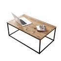 Lounge Couchtisch Holz Metall Minimal Industrial 100x60cm Nael Verkauf