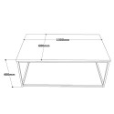 Lounge Couchtisch Holz Metall Minimal Industrial 100x60cm Nael Rabatte