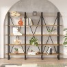 Wandbuchregal modernes Design Metallregale Holz 220x34x180cm Batuan Angebot