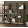 Wandbuchregal modernes Design Metallregale Holz 220x34x180cm Batuan Katalog