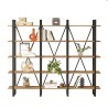 Wandbuchregal modernes Design Metallregale Holz 220x34x180cm Batuan Sales