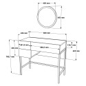 Schminktisch Schrank Spiegel 3 Schubladen weißer Marmor vergoldete Beine Helier Lagerbestand
