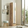 Schuhschrank aus Holz mit Spiegeltür 3 Einlegeböden 36x36x180cm Torge Angebot
