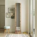 Schuhschrank aus Holz mit Spiegeltür 3 Einlegeböden 36x36x180cm Torge Sales