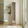 Schuhschrank aus Holz mit Spiegeltür 3 Einlegeböden 36x36x180cm Torge Sales