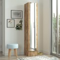 Schuhschrank aus Holz mit Spiegeltür 3 Einlegeböden 36x36x180cm Torge Aktion
