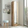 Schuhschrank aus Holz mit Spiegeltür 3 Einlegeböden 36x36x180cm Torge Aktion