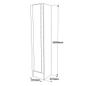 Schuhschrank aus Holz mit Spiegeltür 3 Einlegeböden 36x36x180cm Torge Katalog