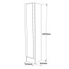 Schuhschrank aus Holz mit Spiegeltür 3 Einlegeböden 36x36x180cm Torge Katalog