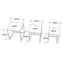 3er-Set Couchtische im Industriestil Holz Metall schwarz Leron Katalog