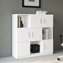 Mehrzweck-Büroschrank 6 Türen weiß 120x38x122cm Kaspar Aktion