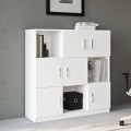 Mehrzweck-Büroschrank 6 Türen weiß 120x38x122cm Kaspar Aktion