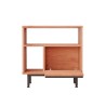 Wohnzimmerschrank 60x26x60cm Holz 2 Regale Tür Rattan-Effekt Opoli Katalog