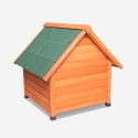 Hundehütte für draußen kleine Größe Holz 72x76x73 Buddy Rabatte