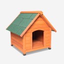 Hundehütte für draußen kleine Größe Holz 72x76x73 Buddy Aktion