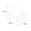 Hundehütte für draußen kleine Größe Holz 72x76x73 Buddy Katalog
