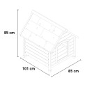 Hundehütte für draußen mittelgroßes Holz 85x101x85 Linus Katalog