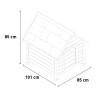 Hundehütte für draußen mittelgroßes Holz 85x101x85 Linus Katalog