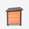 Hundehütte für draußen mittelgroßes Holz 104x69x70 Lessie Rabatte