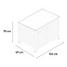 Hundehütte für draußen mittelgroßes Holz 104x69x70 Lessie Lagerbestand