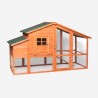 Erhöhter Hühnerstall für den Garten aus Holzgitter 198x75x116 Ciky Verkauf